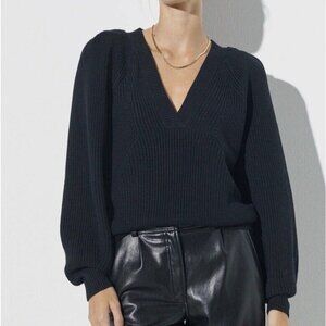 The Reset Black V-Neck Sweater